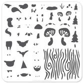 In The Woods (CjS-12) - CJS Small Stamping Plate